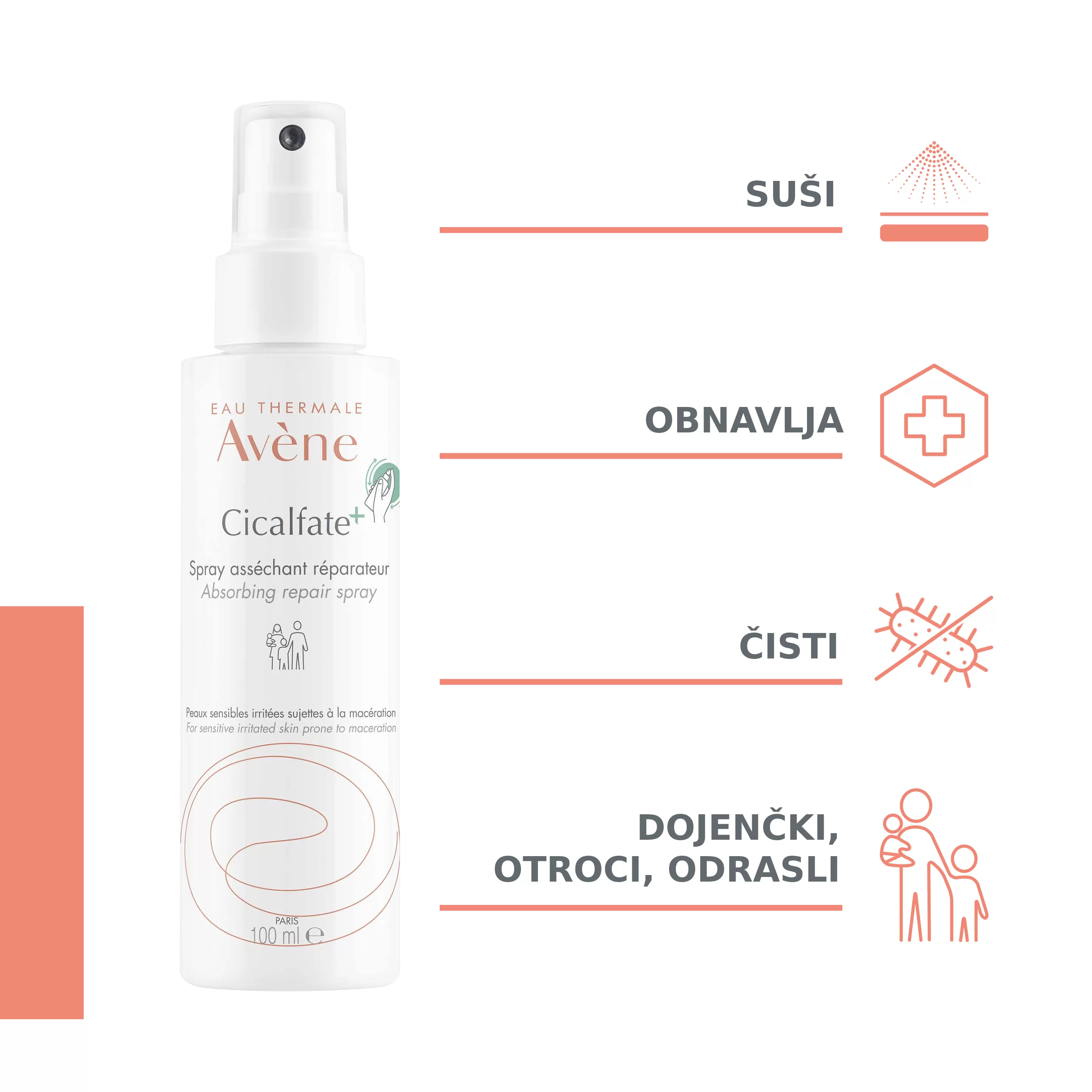 Avene Cicalfate+, REPAIR pršilo 