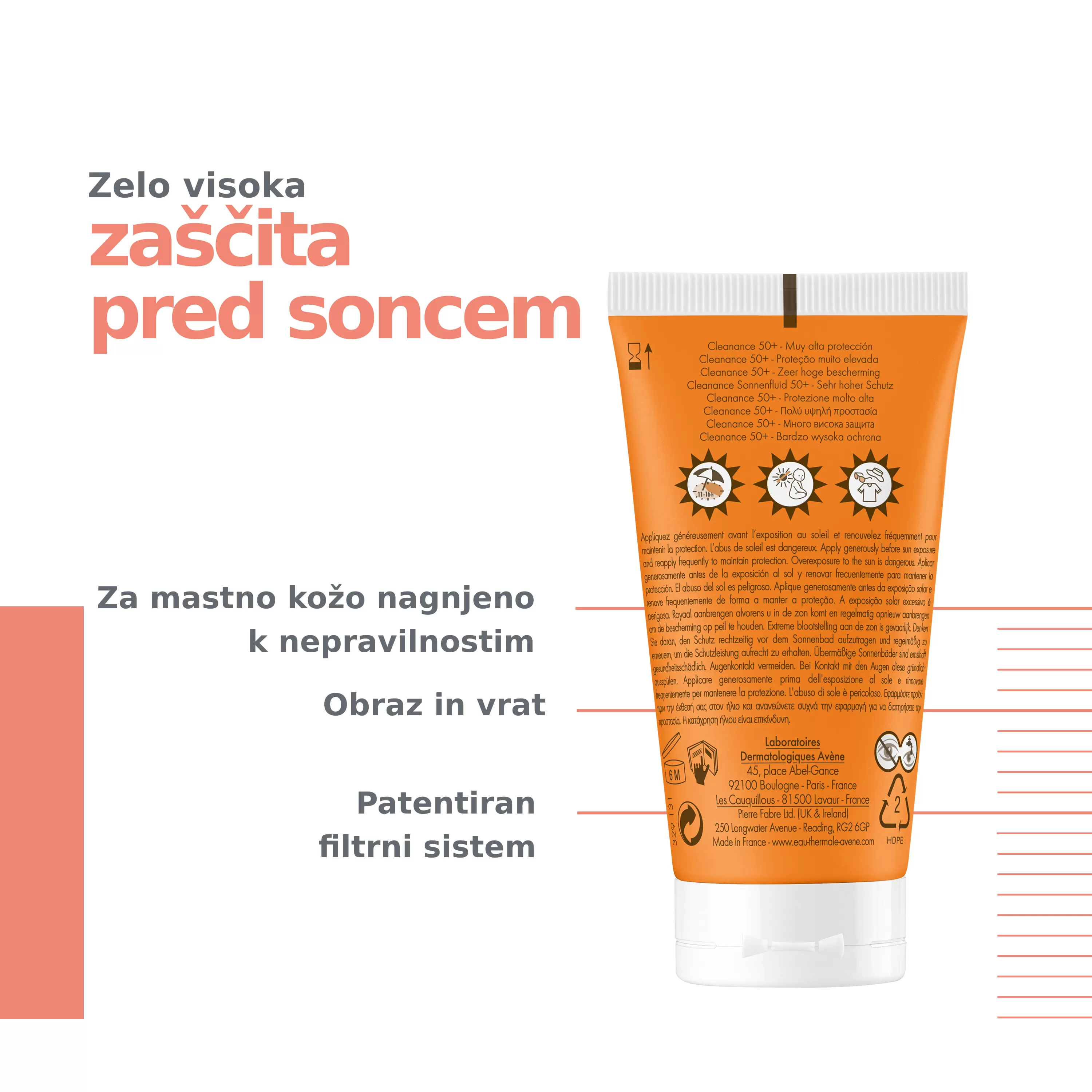 Avene Sun Cleanance, krema, ZF50