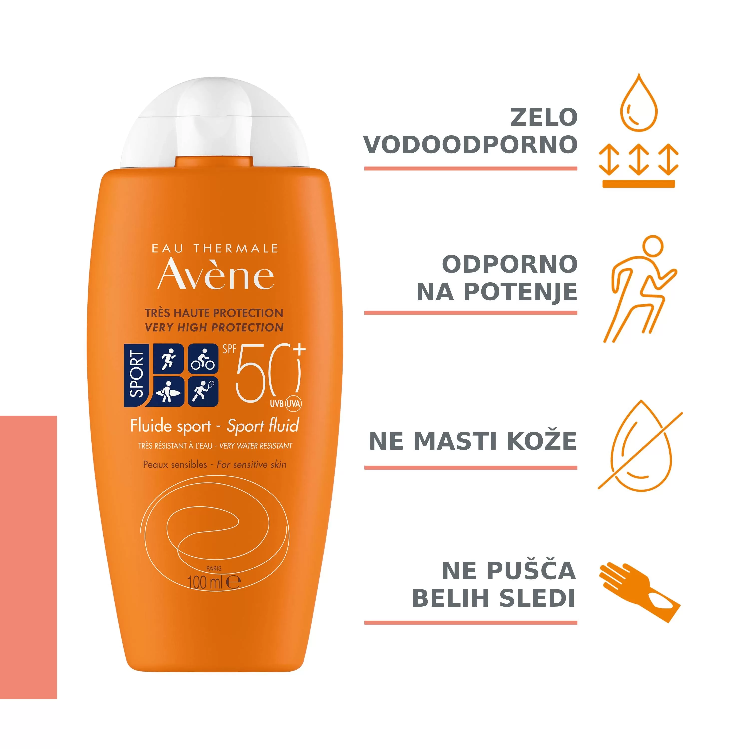 Avene Sun, fluid Sport, ZF50+