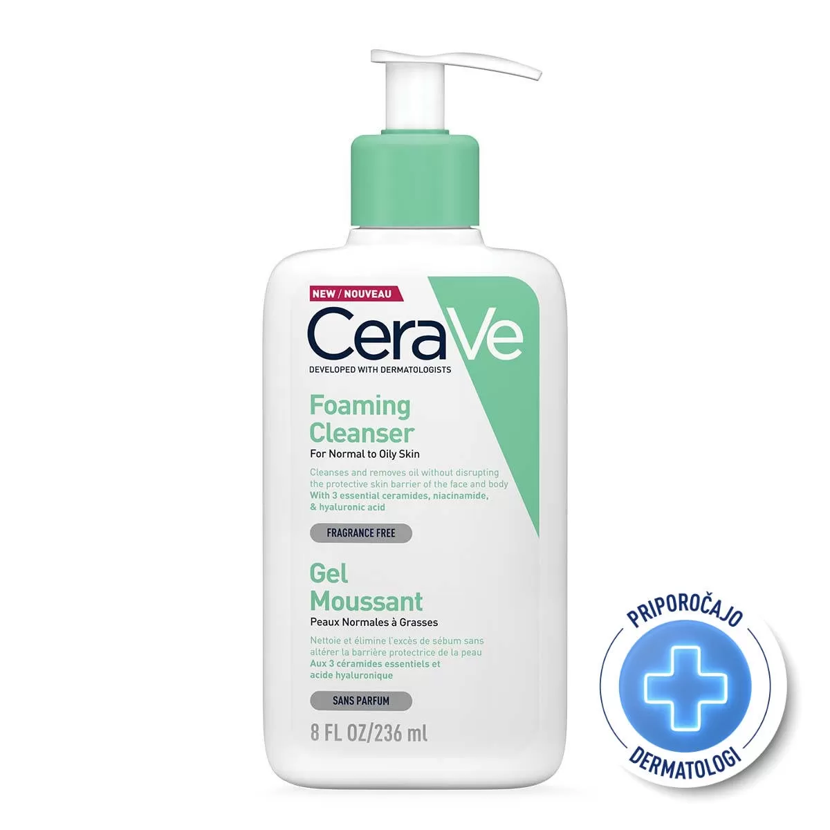 CeraVe Peneči čistilni gel, 236 ml