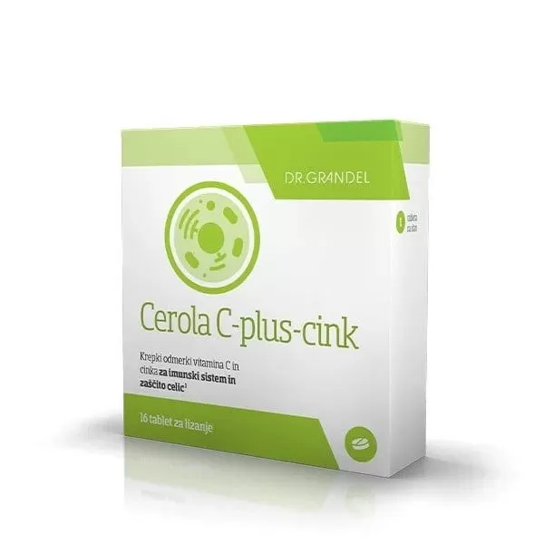 Cerola C-plus-cink, 16 tablet za lizanje