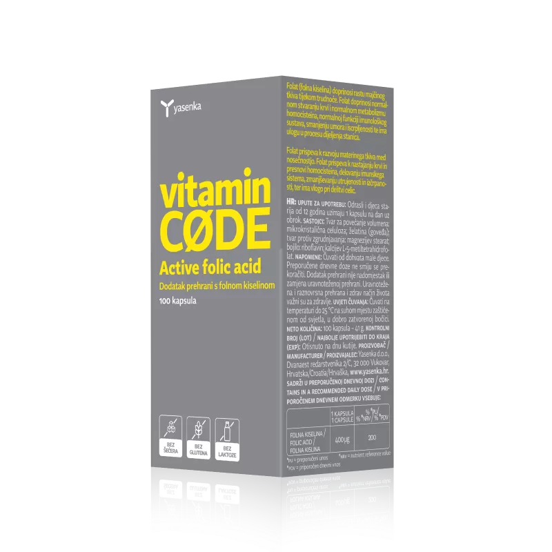 YASENKA Vitamin Code FOLNA KISLINA, kps